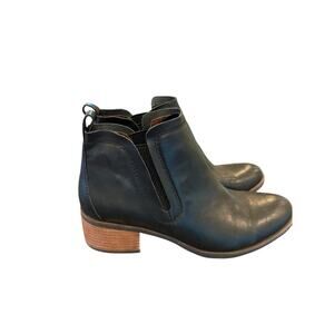 Kork-Ease Korks Black Tasha Chelsea Ankle Boot Bootie Slide On Women Size 8.5